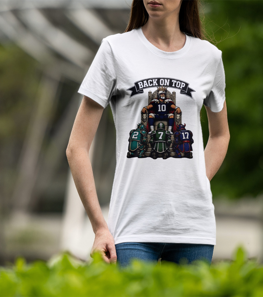Back On Top Football Jersey Number 10 Quarterback With Throne And Rivals T-Shirt
