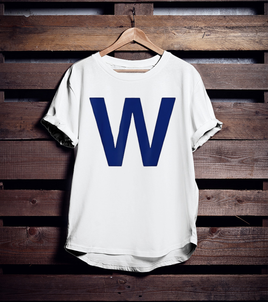Chicago Cubs Blue W Baseball Team Victory T-Shirt