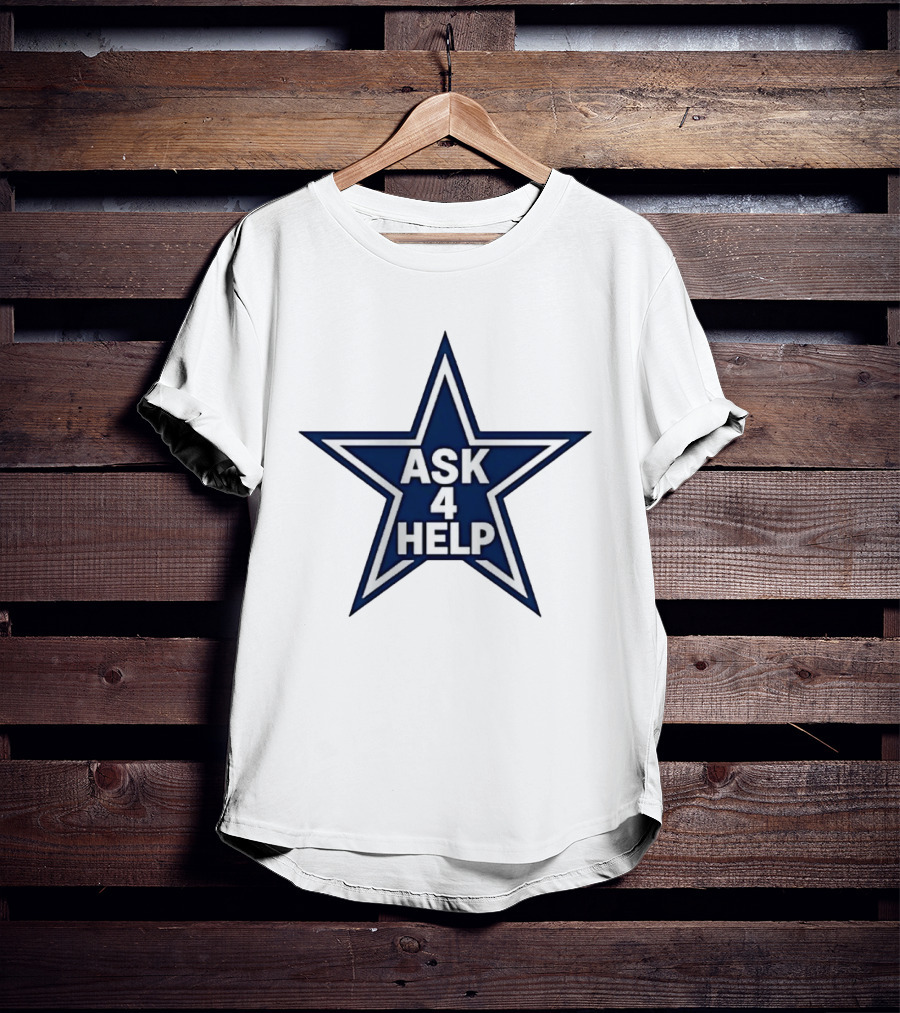 Dallas Cowboys Classic Ask 4 Help Star T-Shirt