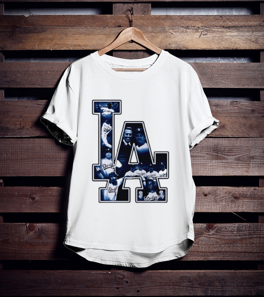 Los Angeles Dodgers Legends LA MLB Baseball Team Vintage Photography T-Shirt