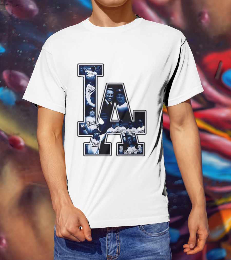 Los Angeles Dodgers Legends LA MLB Baseball Team Vintage Photography T-Shirt