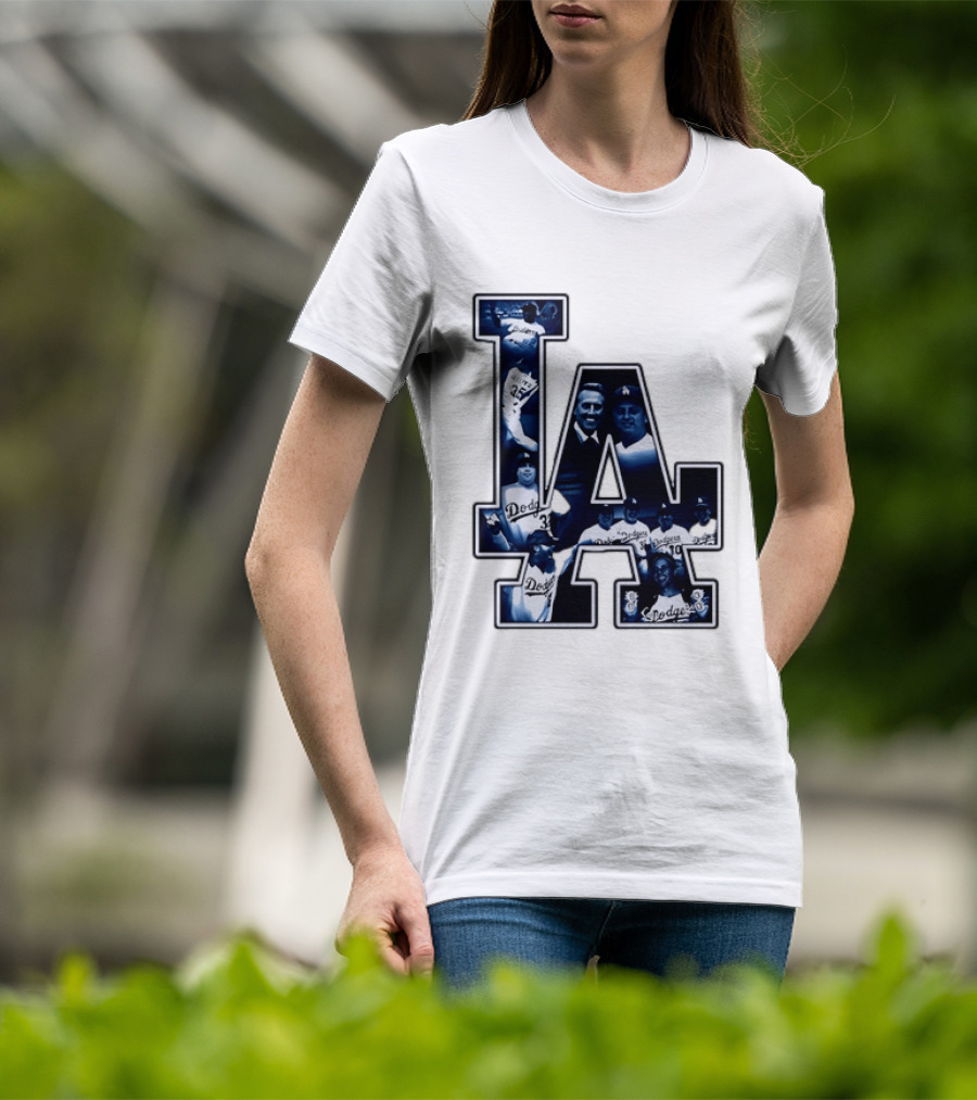 Los Angeles Dodgers Legends LA MLB Baseball Team Vintage Photography T-Shirt