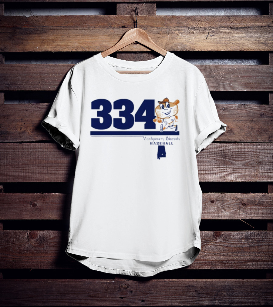 Montgomery Biscuits Baseball 334 Biscuits T-Shirt