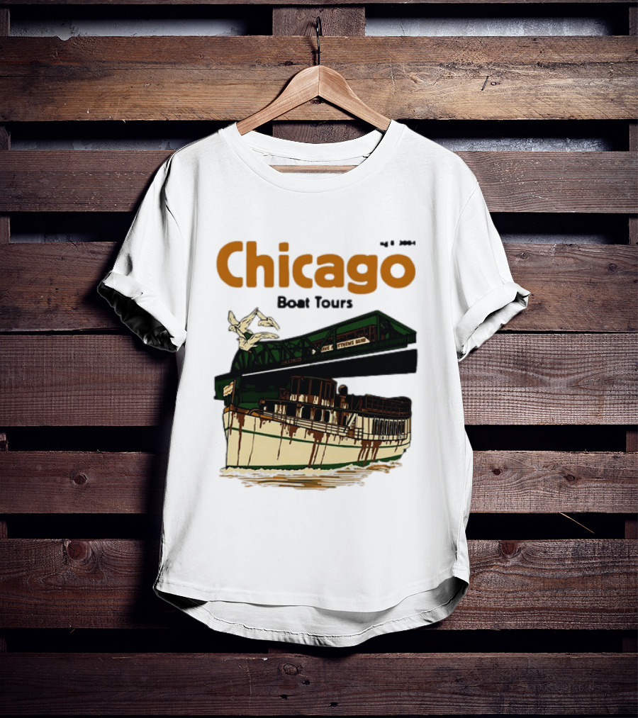 Dave Matthews Band Chicago Boat Tours August 8 2004 Vintage Concert T-Shirt