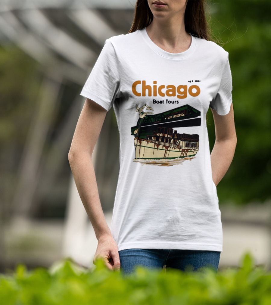 Dave Matthews Band Chicago Boat Tours August 8 2004 Vintage Concert T-Shirt