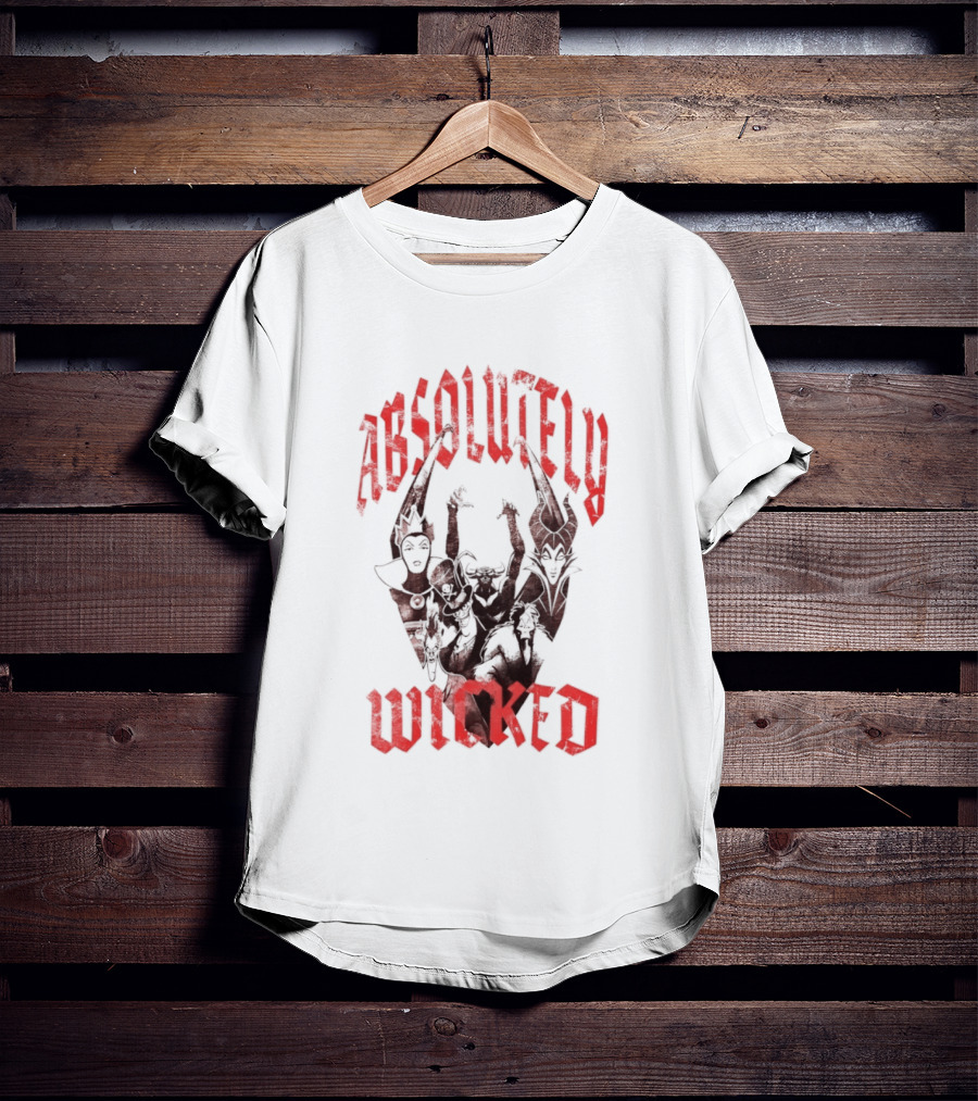 Disney Villains Absolutely Wicked Distressed Iconic Characters T-Shirt