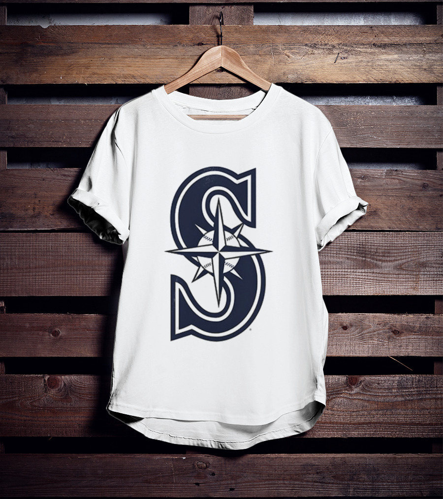Seattle Mariners Tridents Up Compass Rose Iconography T-Shirt