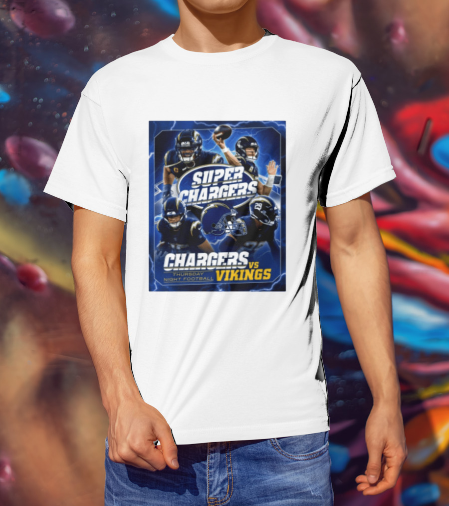 Super Chargers Vs Vikings Thursday Night Football 2025 T-Shirt