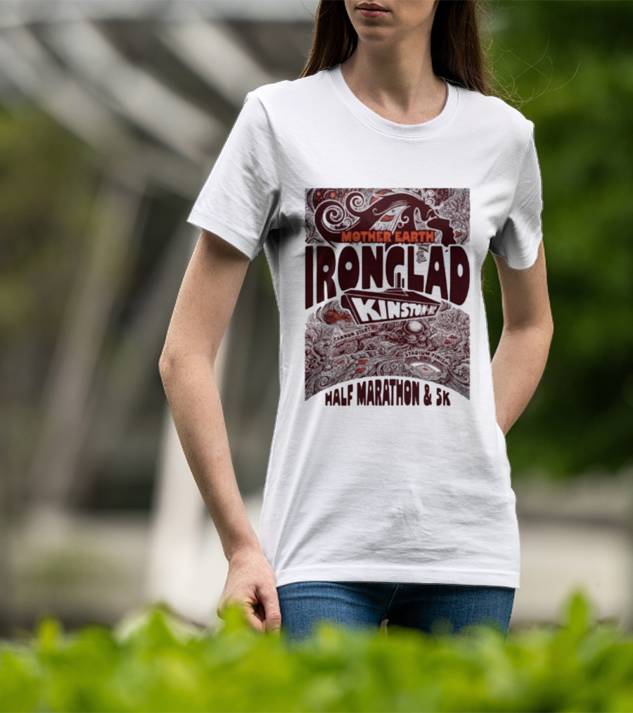 Mother Earth Ironclad Kinston Half Marathon 5K Cannon Start Stadium Finish T-Shirt