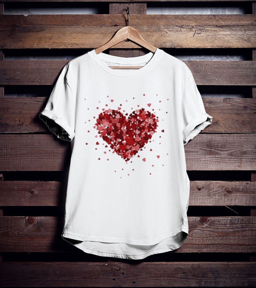 Romantic Valentine Tiny Hearts Xoxo Love T-Shirt