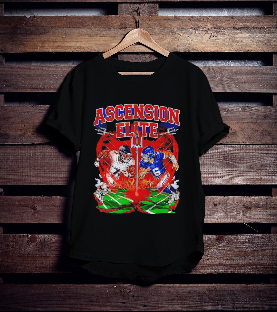 Ascension Elite Football Players Trident Fire Field Face Off T-Shirt