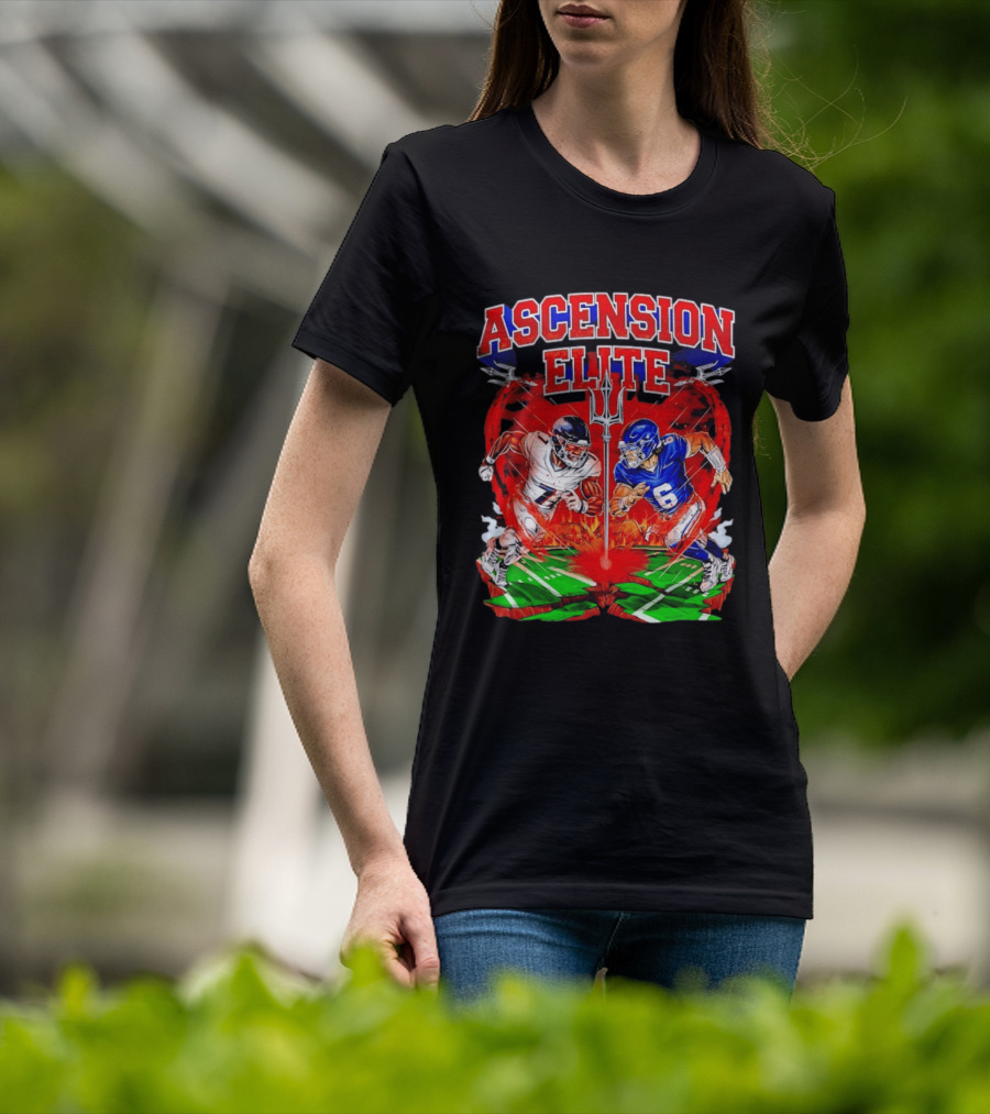 Ascension Elite Football Players Trident Fire Field Face Off T-Shirt