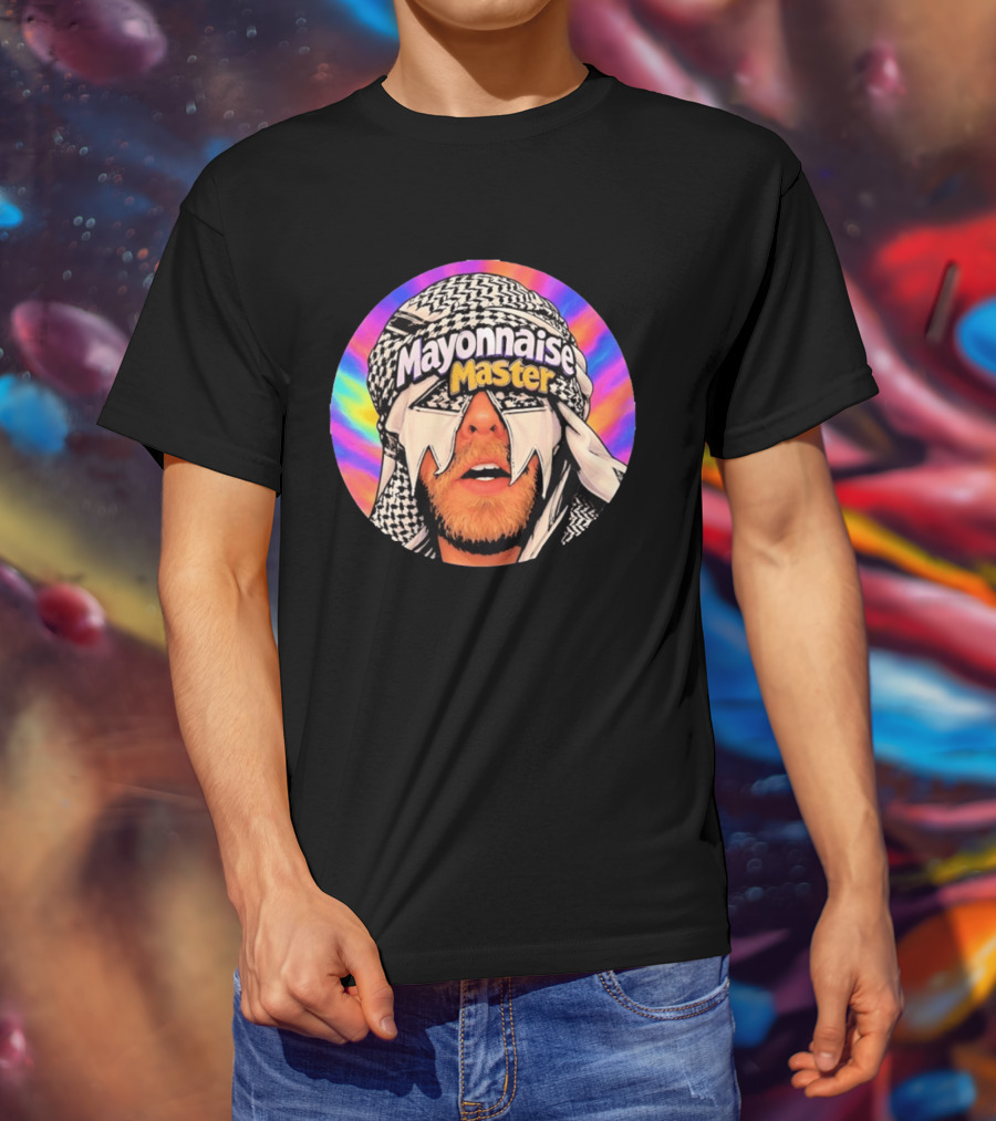 Mayonnaise Master Psychedelic Headwear Humor T-Shirt