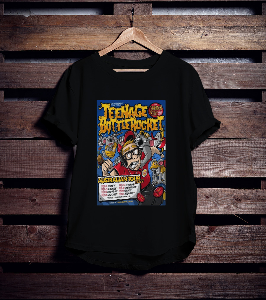 Teenage Bottle Rocket Australian Tour 2024 With Brendan Kelly Dates And Cities T-Shirt