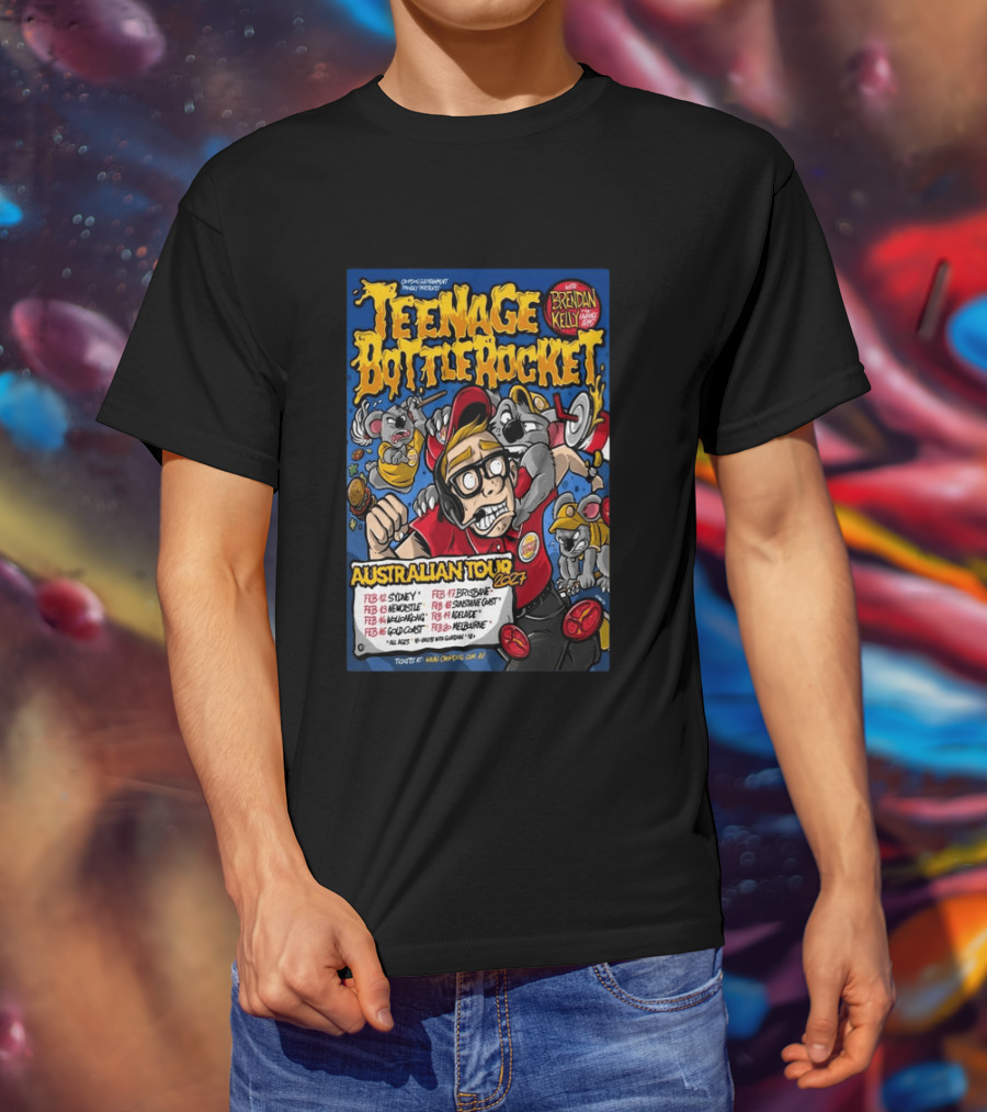 Teenage Bottle Rocket Australian Tour 2024 With Brendan Kelly Dates And Cities T-Shirt