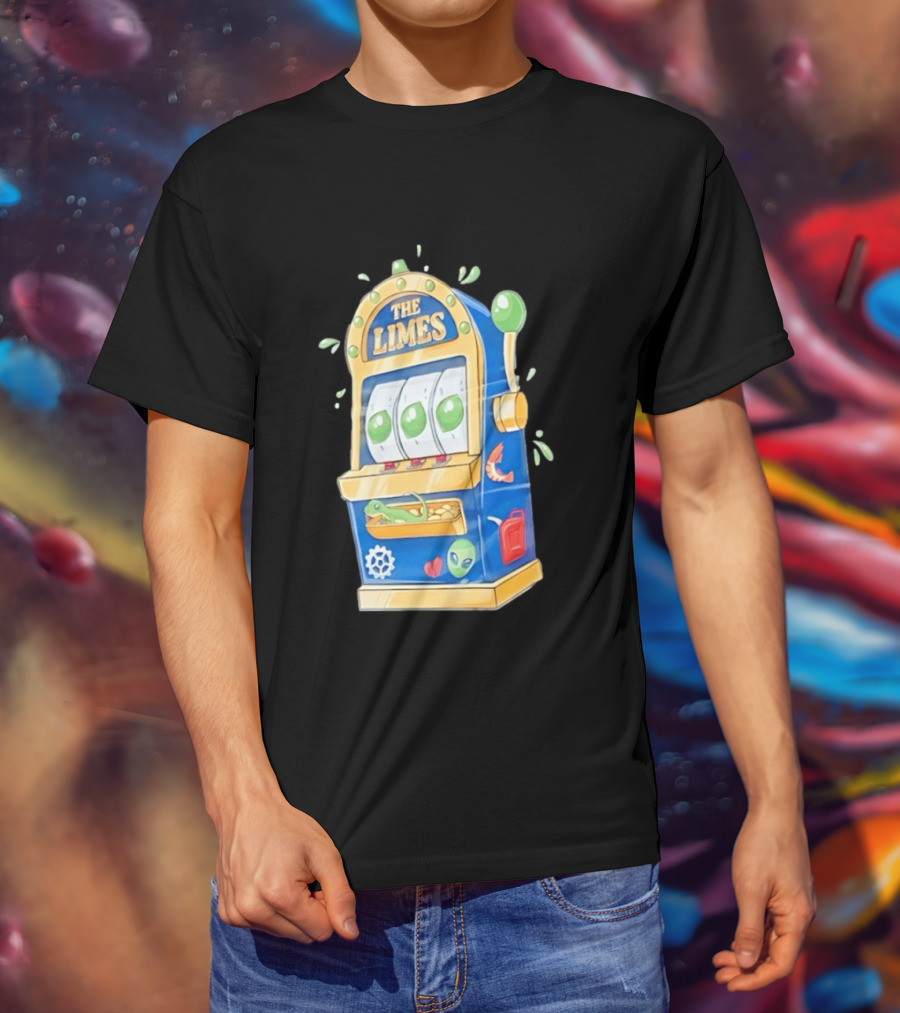 The Limes Slot Machine Gambling Casino With Aliens And Citrus T-Shirt