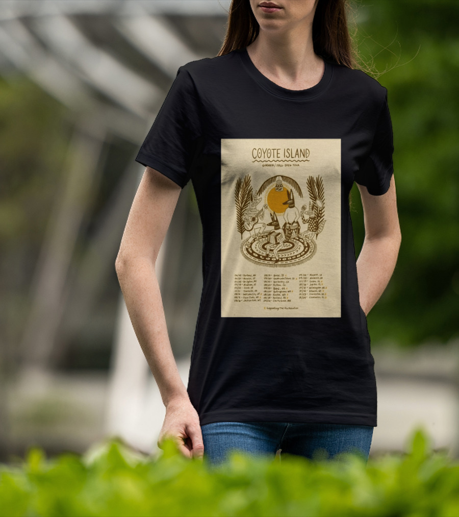 Coyote Island Summer Fall 2026 Tour Portland Boise Berkeley Petaluma T-Shirt