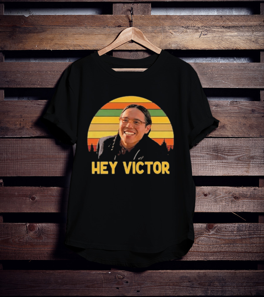 Hey Victor Thomas Builds The Fire Smoke Signals Retro Rainbow T-Shirt