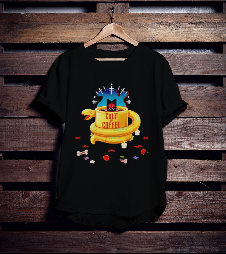 Cult Of Coffee Occult Snake Candle Witchcraft Cup T-Shirt