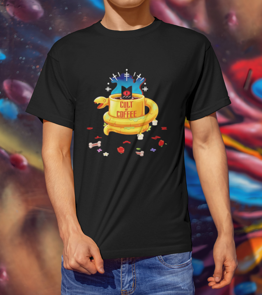 Cult Of Coffee Occult Snake Candle Witchcraft Cup T-Shirt