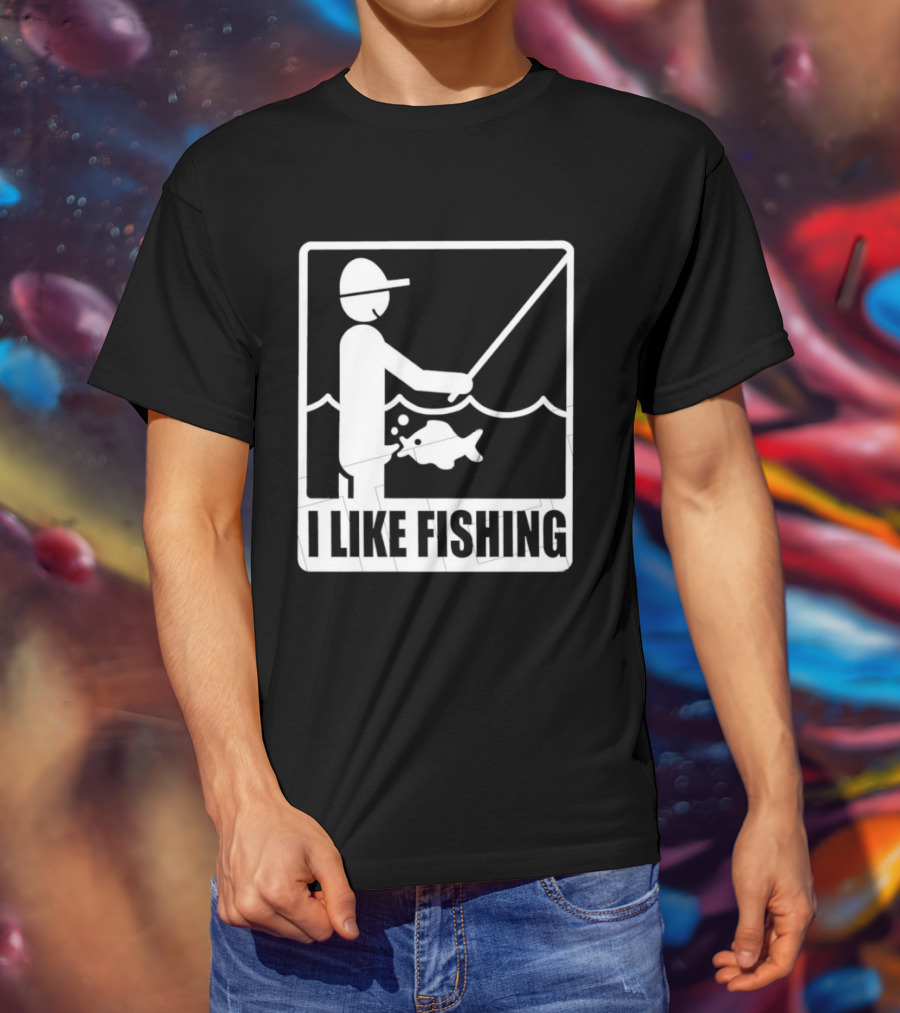 I Like Fishing Fisherman Angler Catching Fish T-Shirt