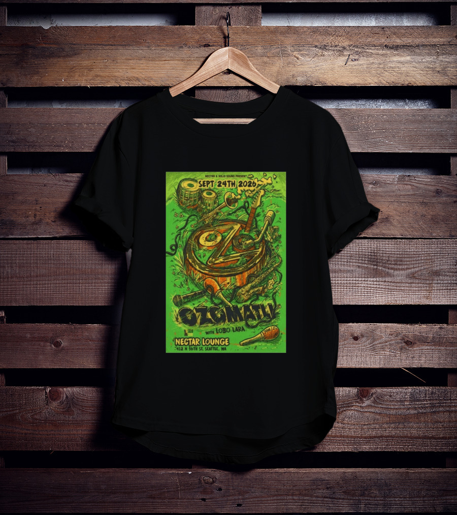 Ozomatli At Nectar Lounge Seattle With Lobo Lara September 24th 2026 T-Shirt