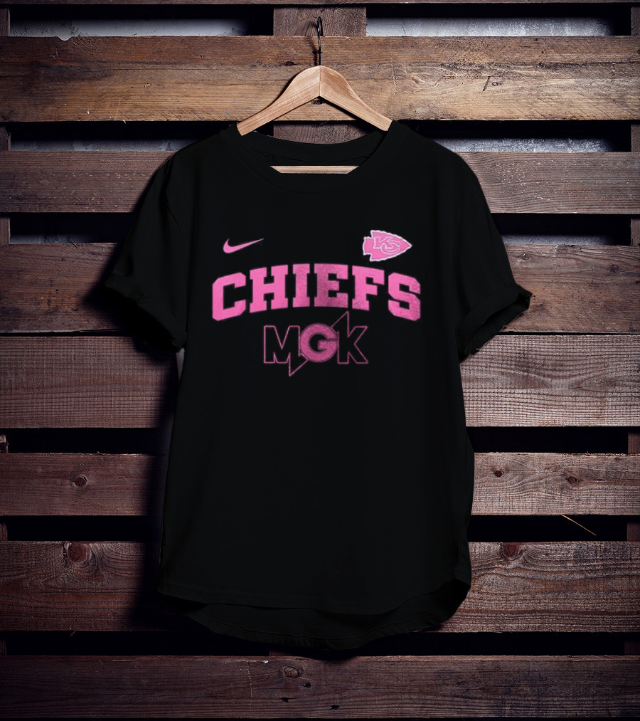 Nike Kansas City Chiefs MGK Collaboration Pink T-Shirt