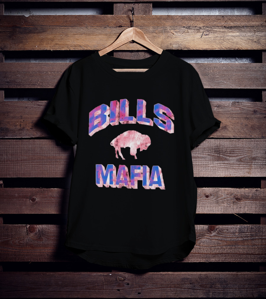 Bills Mafia Distressed Buffalo Bills Football T-Shirt