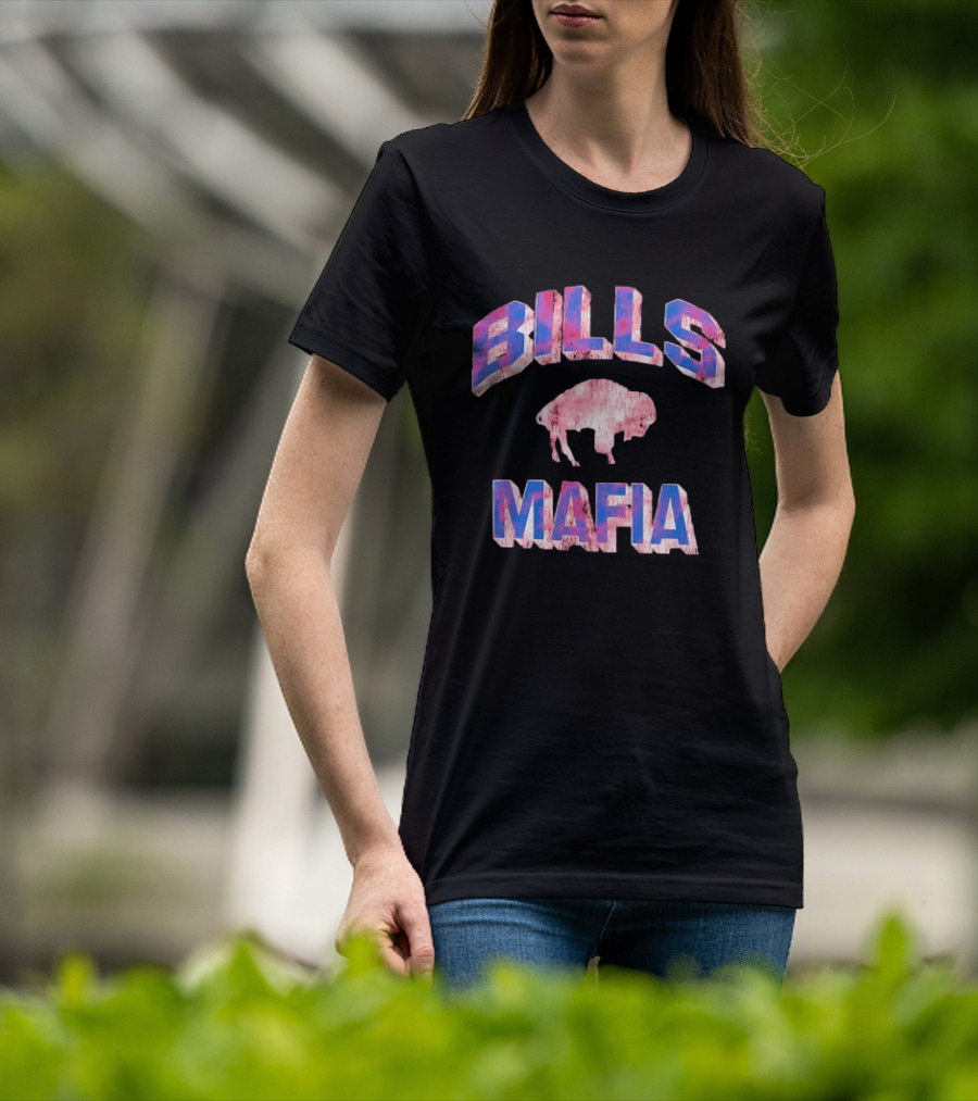 Bills Mafia Distressed Buffalo Bills Football T-Shirt