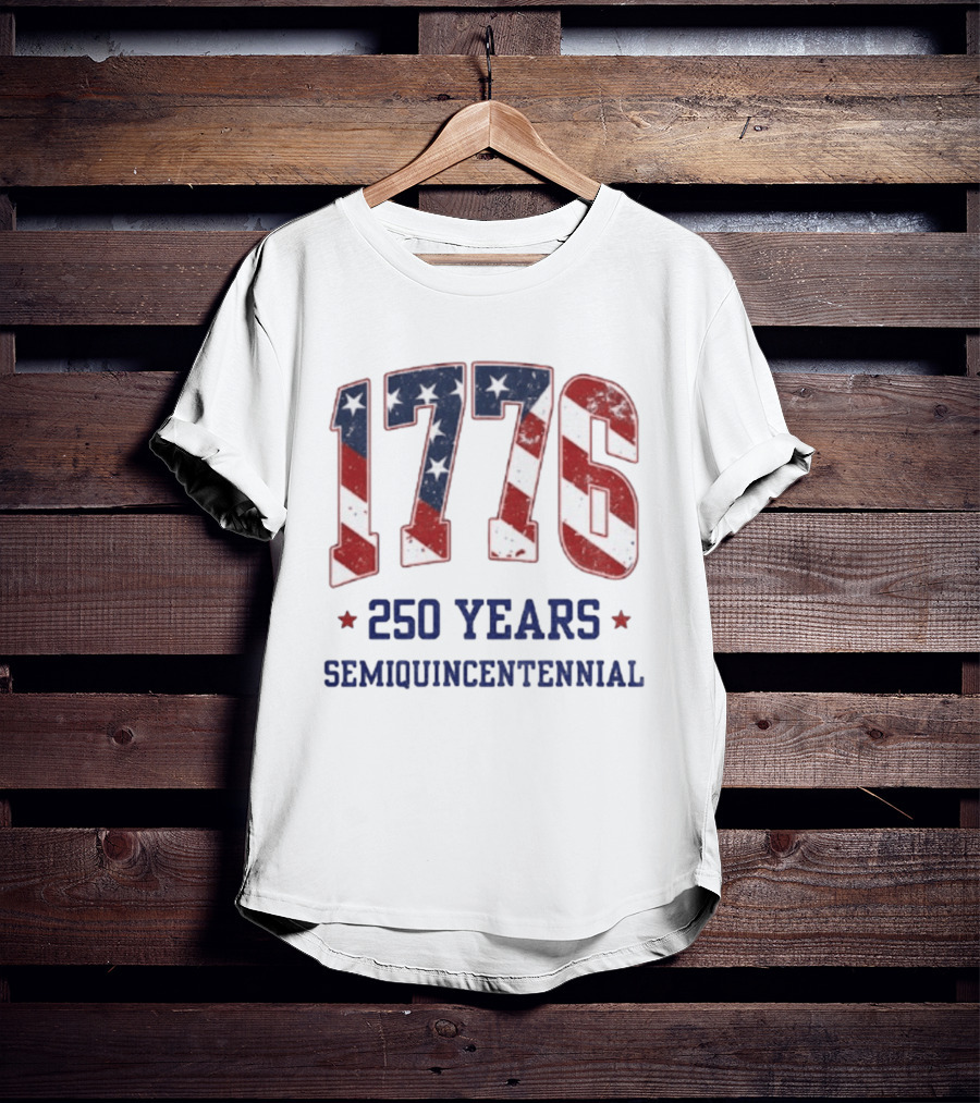 1776 250 Years Semiquincentennial American Flag Celebration T-Shirt