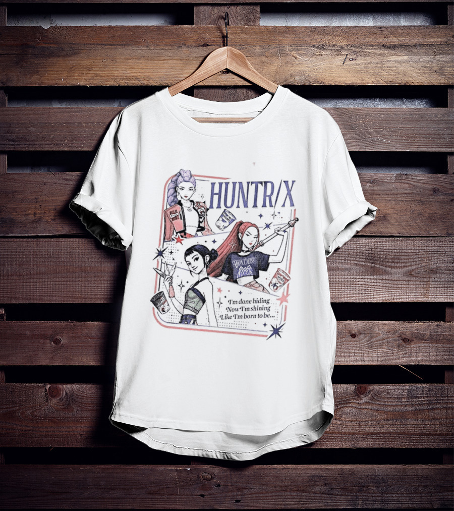 HUNTR/X Anime Demon Hunter Trio Featuring Mira Rumi Zoey T-Shirt