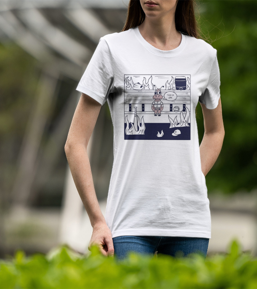Philadelphia Phillies Baseball Meme This Is Fine T-Shirt
