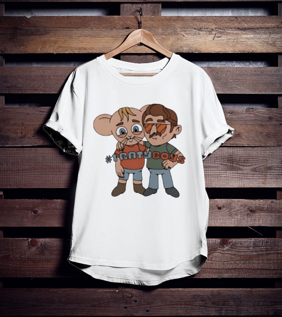 Ratyboys Cartoon Characters With Mouse And Sunglasses Duo T-Shirt