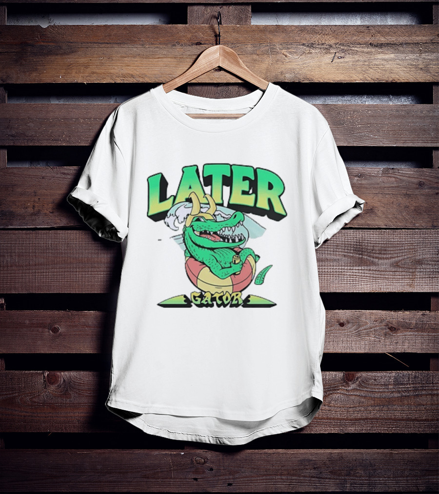 Later Gator Loki Alligator Marvel Disney Plus Floating Relaxation T-Shirt