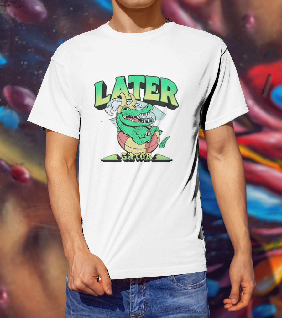 Later Gator Loki Alligator Marvel Disney Plus Floating Relaxation T-Shirt