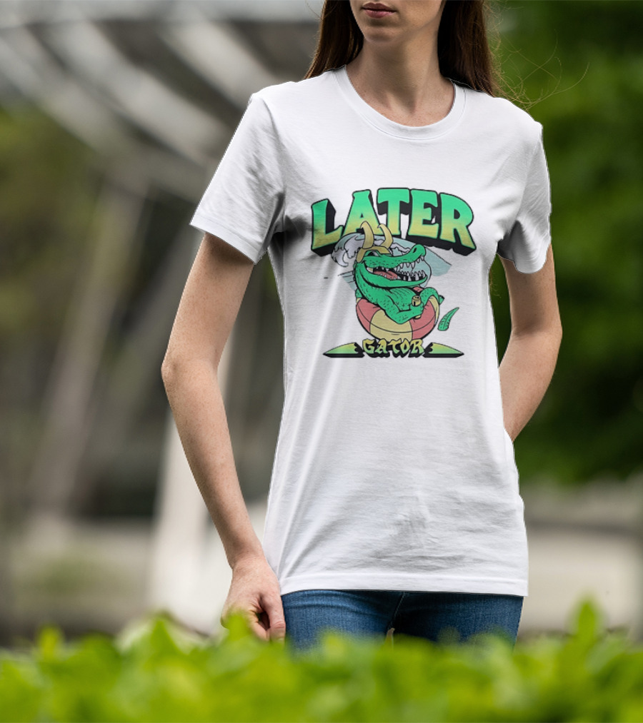 Later Gator Loki Alligator Marvel Disney Plus Floating Relaxation T-Shirt