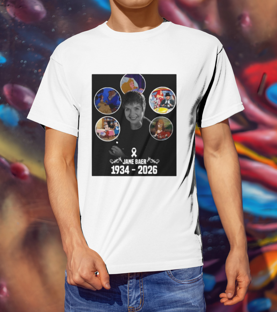Jane Baer 1934 2026 Beauty And The Beast Sleeping Beauty Dumbo Mary Poppins Fox And The Hound Mickey Mouse T-Shirt