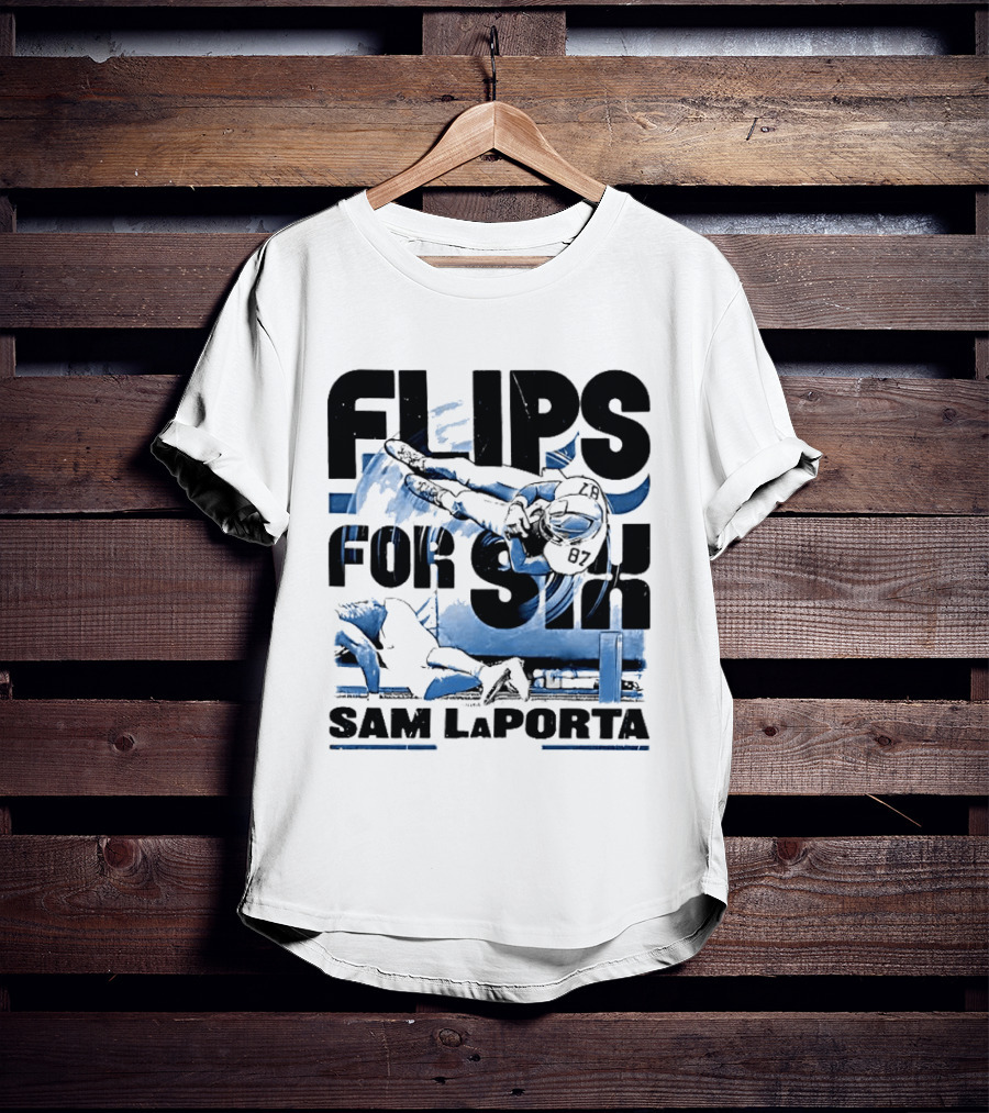 Sam Laporta Flips For Six Detroit Football T-Shirt