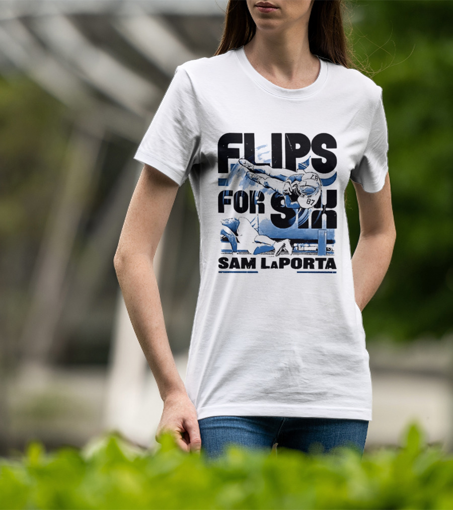 Sam Laporta Flips For Six Detroit Football T-Shirt