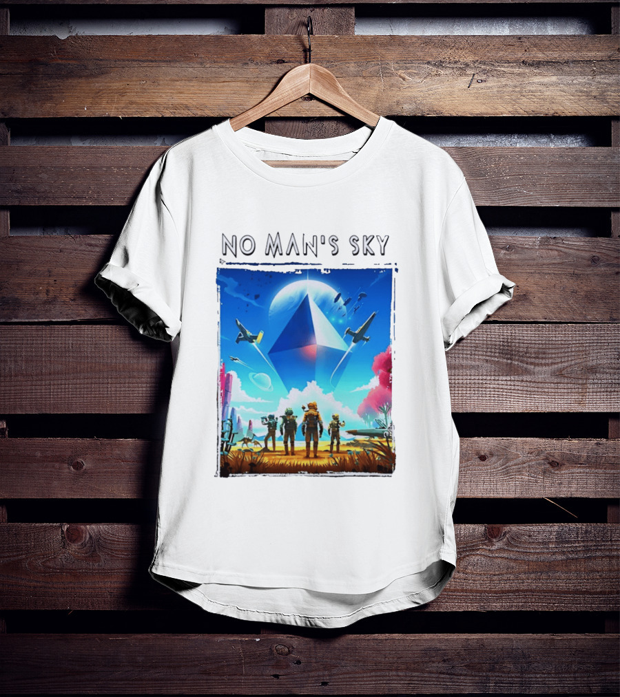 No Man's Sky Adventure With Spacecrafts And Explorers T-Shirt