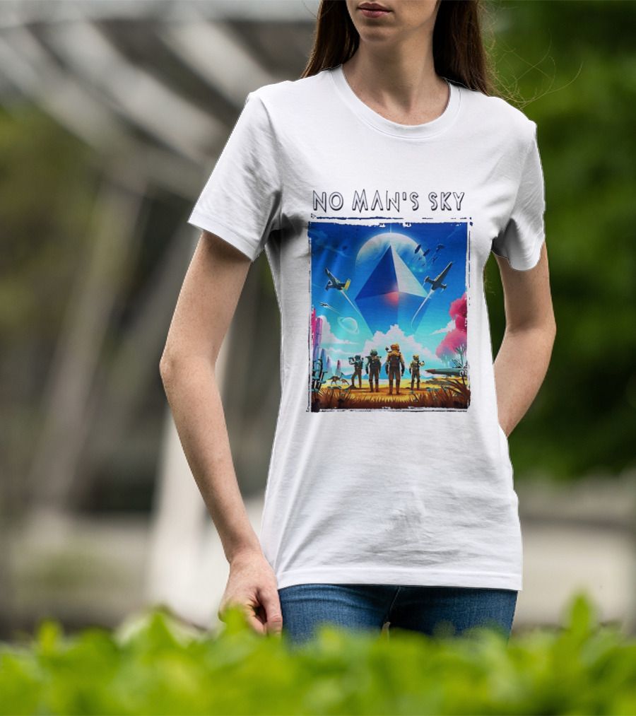 No Man's Sky Adventure With Spacecrafts And Explorers T-Shirt
