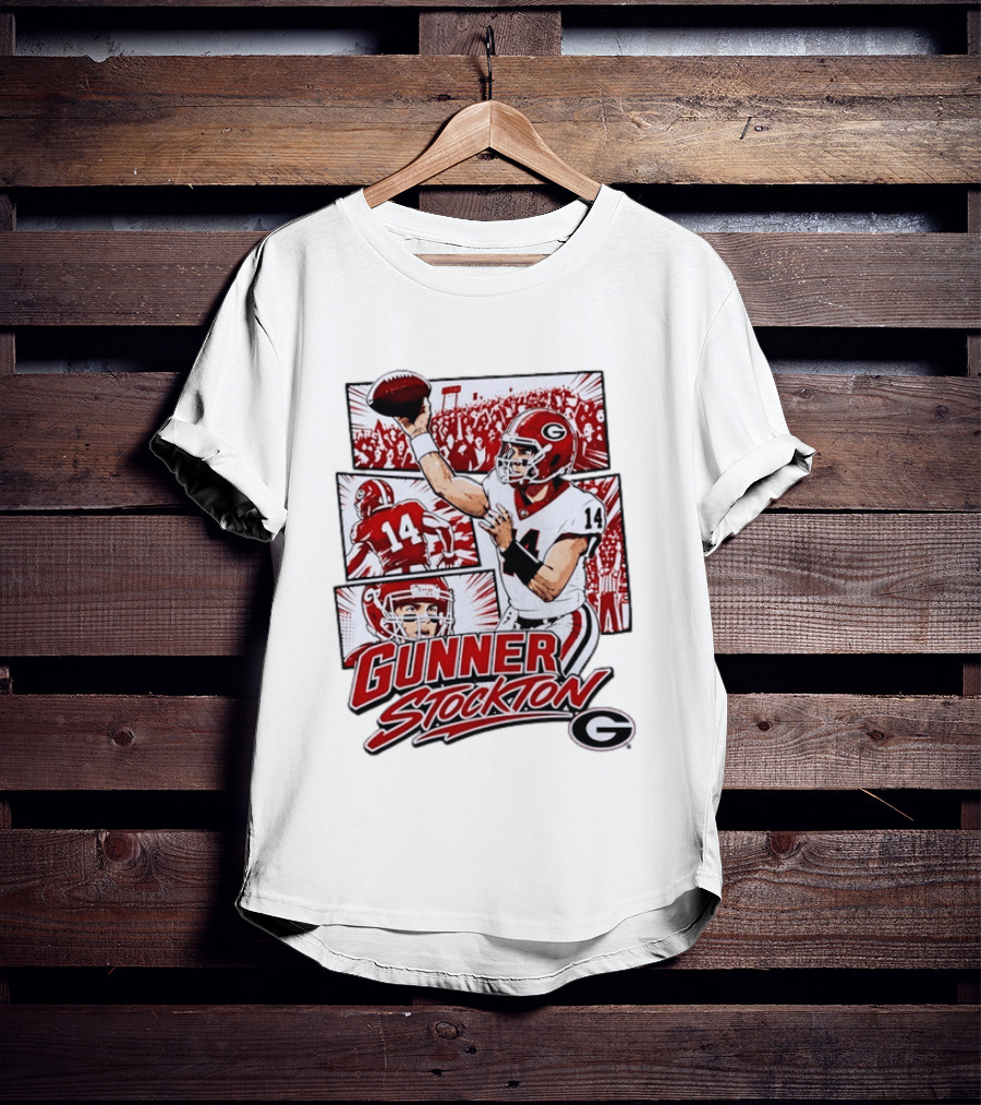 Gunner Stockton Georgia Bulldogs Football Player 14 T-Shirt