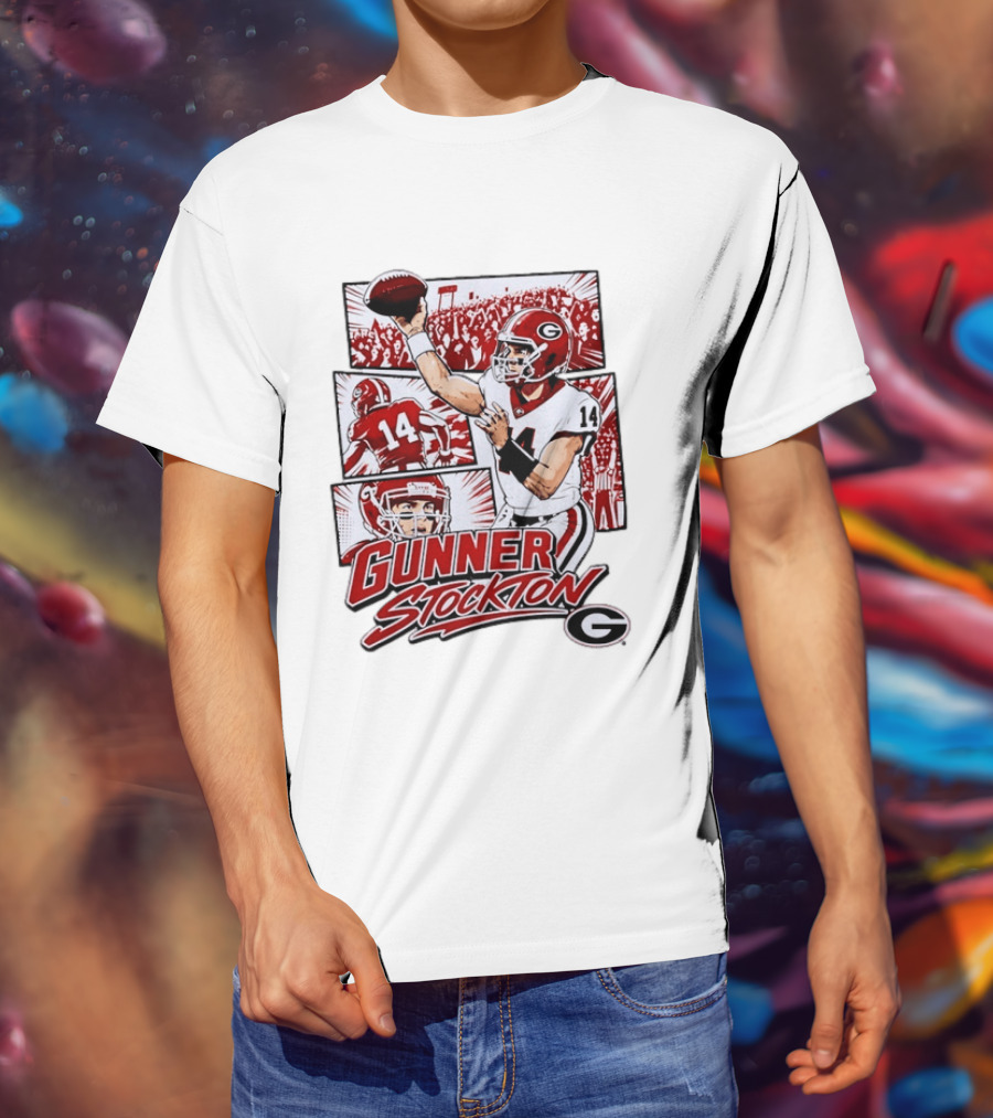 Gunner Stockton Georgia Bulldogs Football Player 14 T-Shirt