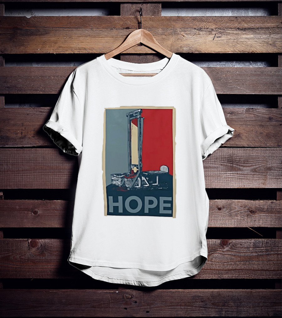 Hope Guillotine Vintage Style Political Icon Concept T-Shirt