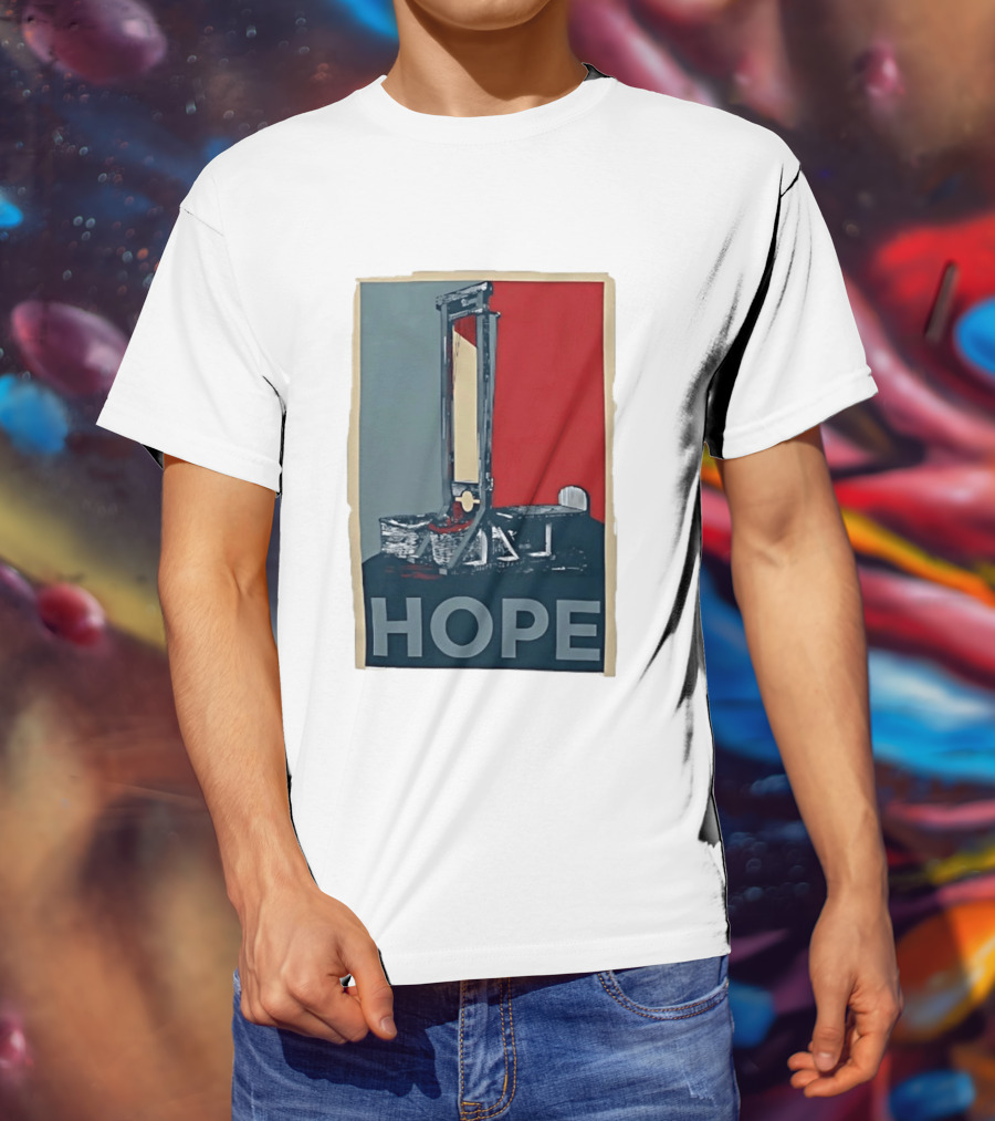 Hope Guillotine Vintage Style Political Icon Concept T-Shirt