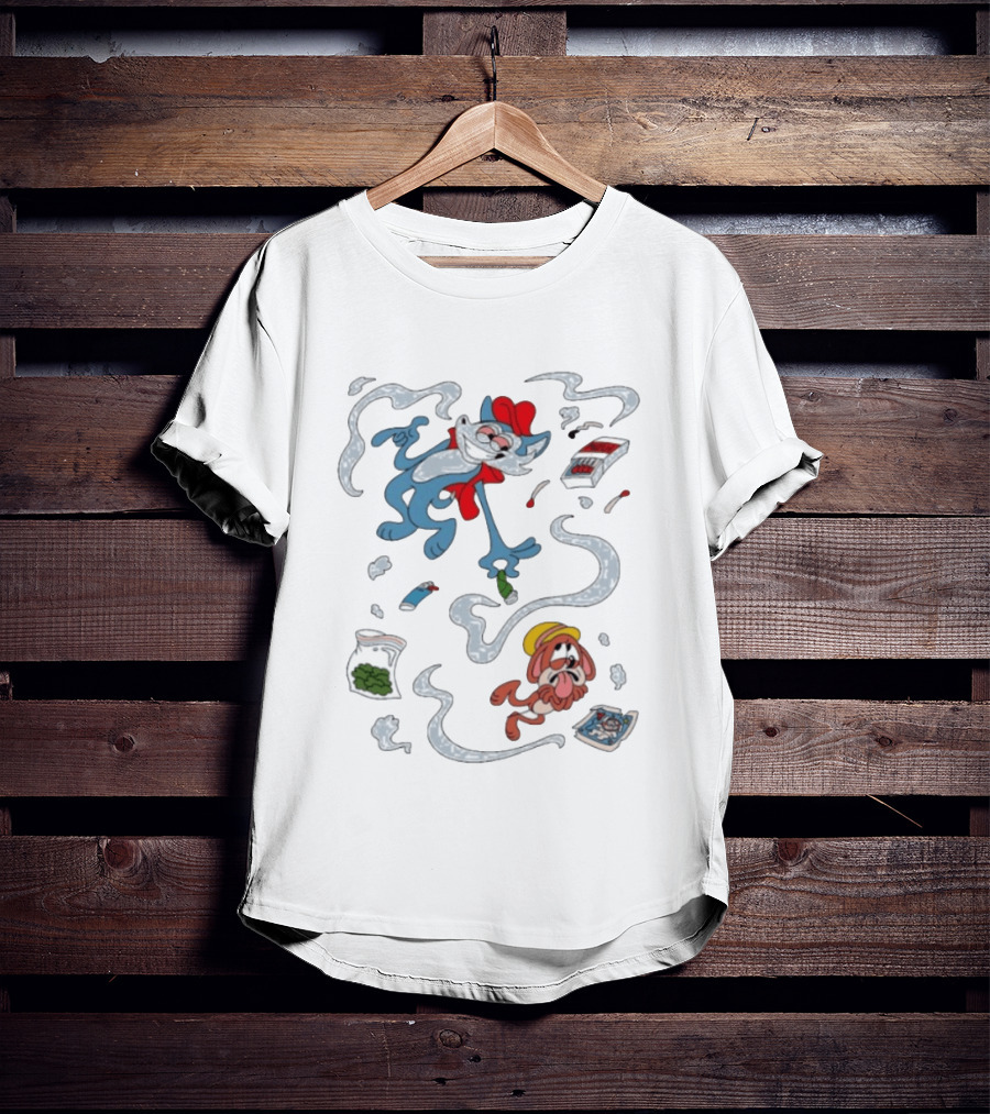 Original Ls Mark Catching Up Episode 2 Cartoon Characters With Smoke And Comic Effects T-Shirt