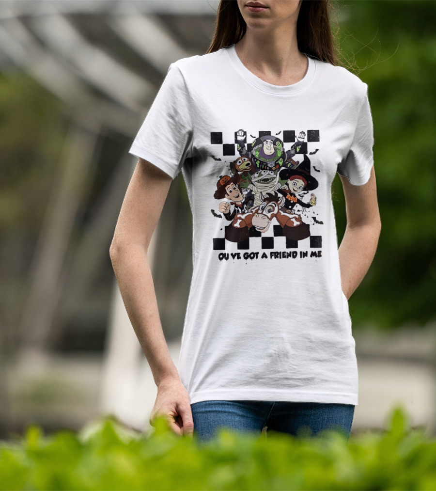 Toy Story Halloween Mashup You've Got A Friend In Me Buzz Woody Jessie Slinky Bullseye T-Shirt