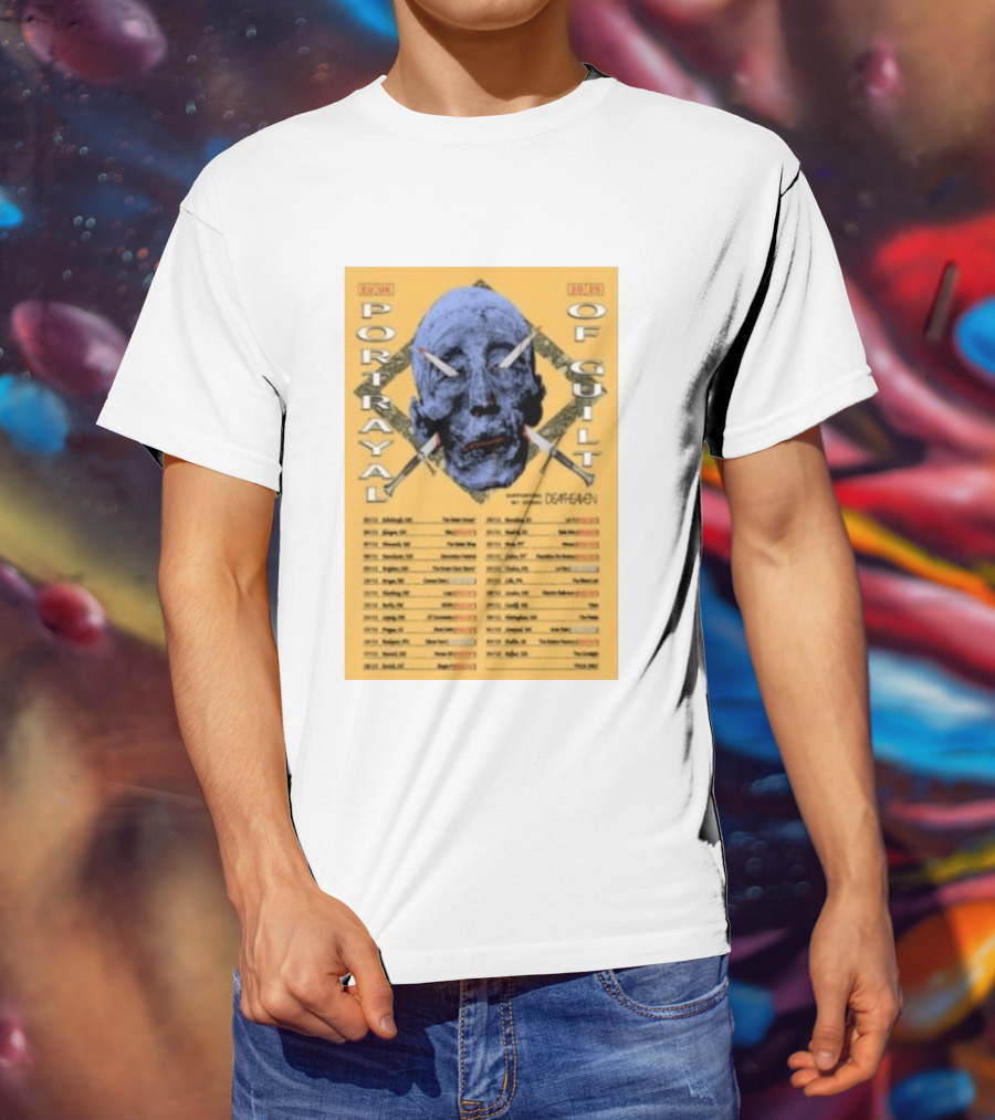 Portrayal Of Guilt Europe Tour 2025 Featuring Deafheaven Dates And Locations T-Shirt