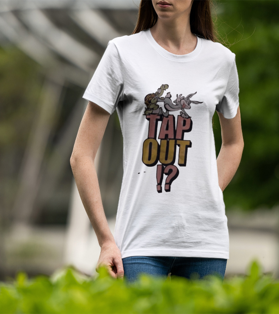 Turtle And Rabbit Tap Out Wrestling Match Showdown T-Shirt