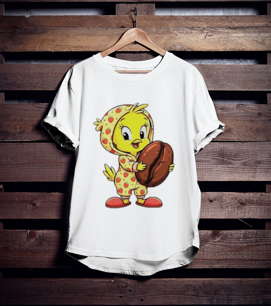 Tweety Coffee I Haven't Lost My Mind Half Of It Just Wandered Off Pajamas With Strawberry Onesie And Coffee Bean T-Shirt